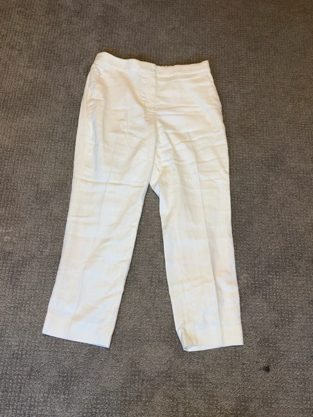 Womens J.Crew White Casual Trousers Size Medium